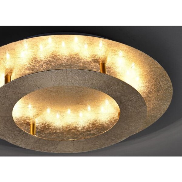 LED Deckenleuchte in Blattgold Metall 2270 lm Ø40 cm
