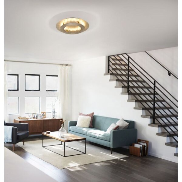 LED Deckenleuchte in Blattgold Metall 2270 lm Ø40 cm