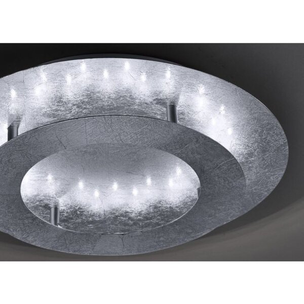 LED Deckenleuchte in Blattsilber Metall 18 W Ø40 cm