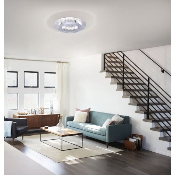 LED Deckenleuchte in Blattsilber Metall 18 W Ø40 cm