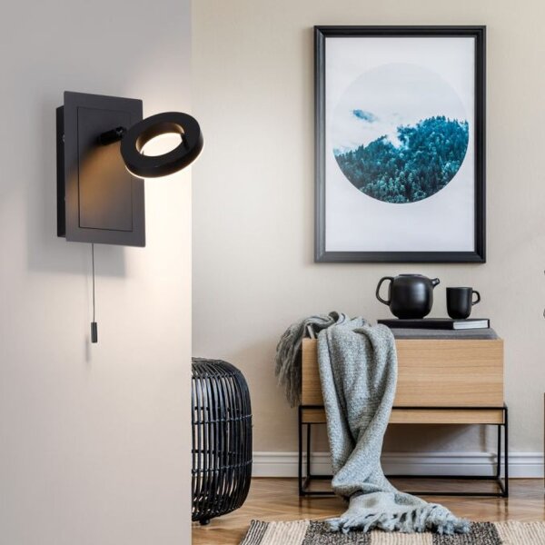 LED Wandstrahler mit Zugschalter IP44 verstellbar 6 W