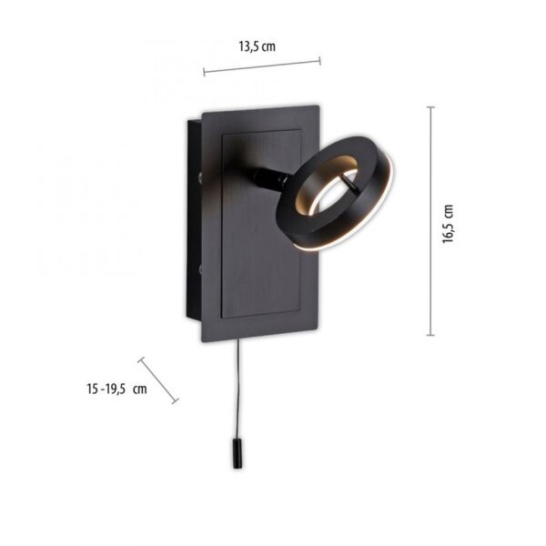 LED Wandstrahler mit Zugschalter IP44 verstellbar 6 W
