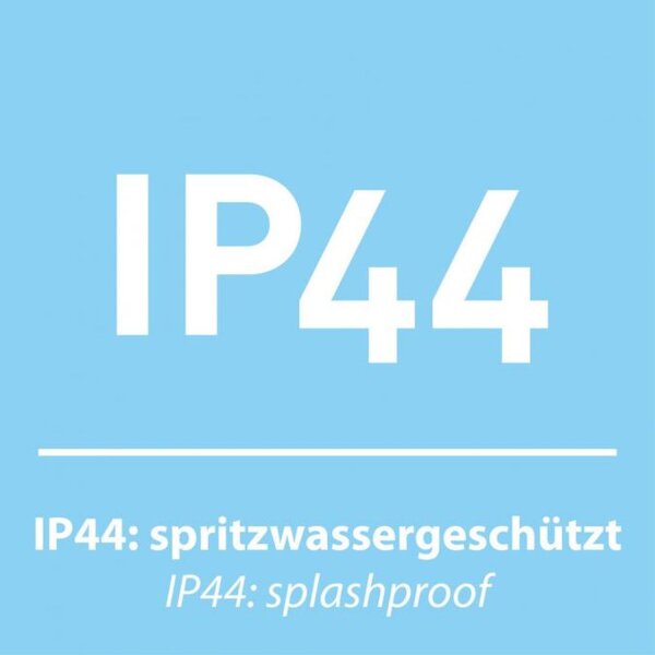LED Wandstrahler Zugschalter IP44 flexibel in Aluminium