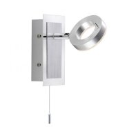 LED Wandstrahler Zugschalter IP44 flexibel in Aluminium