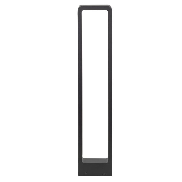 LED Pollerleuchte Metall 80 cm hoch IP54 Schwarz 3000 K