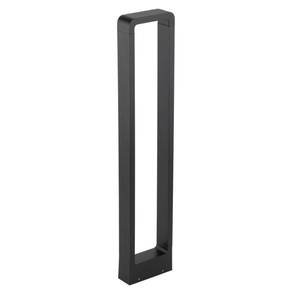 LED Pollerleuchte Metall 80 cm hoch IP54 Schwarz 3000 K