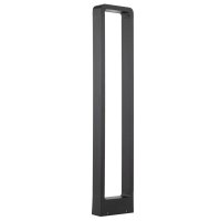 LED Pollerleuchte Metall 80 cm hoch IP54 Schwarz 3000 K
