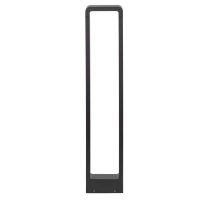 LED Pollerleuchte Metall 80 cm hoch IP54 Schwarz 3000 K