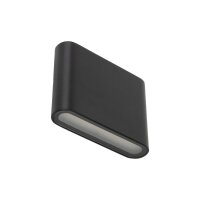 LED Außenwandleuchte Aluminium Schwarz IP54 Up Down