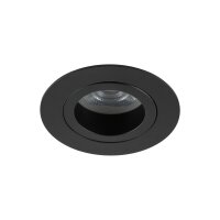 Schwenkbarer Einbauspot Metall Ø7,5 cm IP65 Schwarz