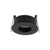 Schwenkbarer Einbauspot Metall Ø7,5 cm IP65 Schwarz