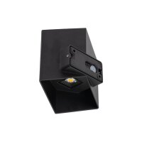 LED Außenlampe Wand Schwarz Metall IP54 3000 K...
