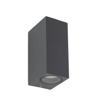 Up Down Außenlampe Wand IP44 Metall Grau H:15,1 cm...