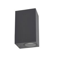 Up Down Außenlampe Wand IP44 Metall Grau H:15,1 cm...