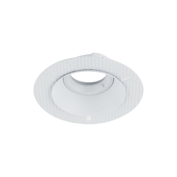 Runder Einbaustrahler Metall Glas Ø8,5 cm IP65 Weiß