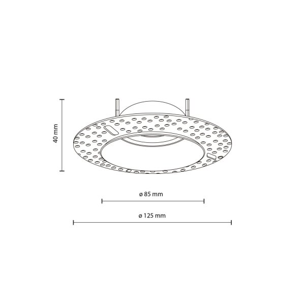 Runder Einbaustrahler Metall Glas Ø8,5 cm IP65 Weiß