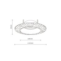 Runder Einbaustrahler Metall Glas Ø8,5 cm IP65...