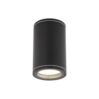 Aufbauspot Schwarz Metall GU10 IP44 Ø6,3 cm Aufputz
