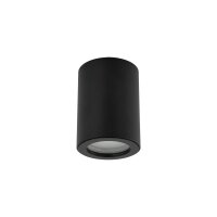Aufbaustrahler Schwarz Metall IP44 Ø6,5 cm GU10...