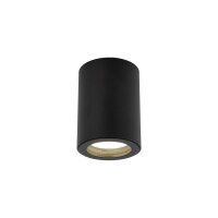 Aufbaustrahler Schwarz Metall IP44 Ø6,5 cm GU10...