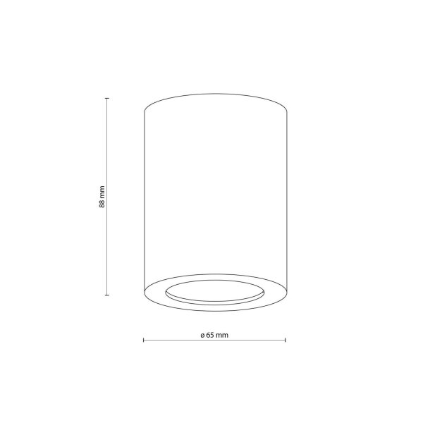 Runder Aufbaustrahler Weiß Metall IP44 Ø6,5 cm Aufputz