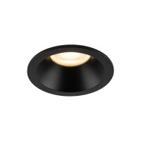 Schwarzer Einbaustrahler IP65 Metall Glas Ø8,5 cm...