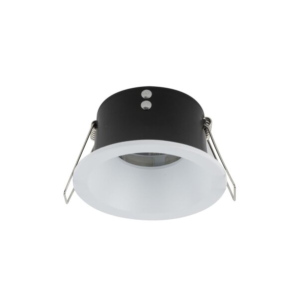 Weißer Einbaustrahler IP65 Metall Glas Ø8,5 cm rund
