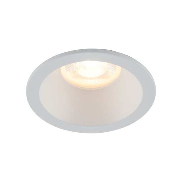 Weißer Einbaustrahler IP65 Metall Glas Ø8,5 cm rund