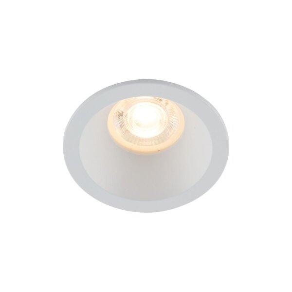 Weißer Einbaustrahler IP65 Metall Glas Ø8,5 cm rund