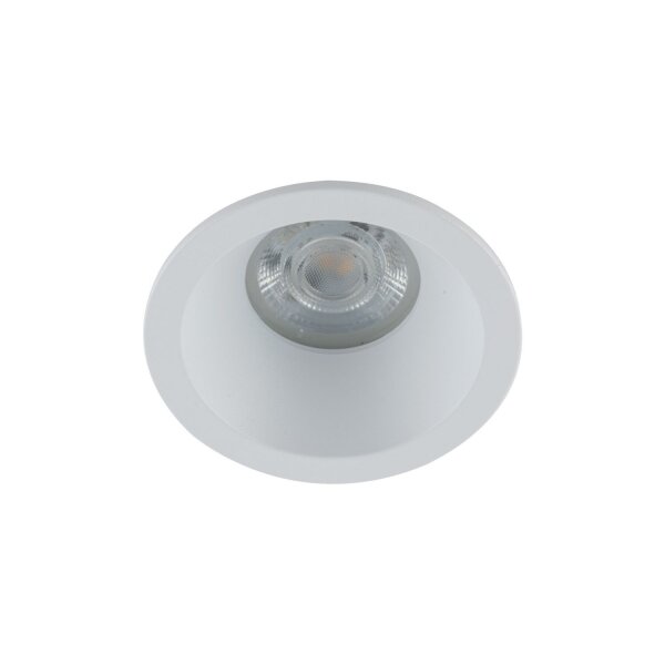 Weißer Einbaustrahler IP65 Metall Glas Ø8,5 cm rund