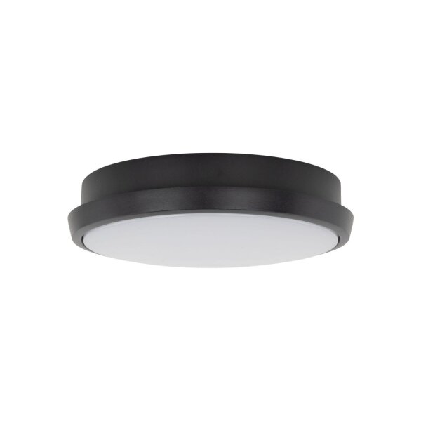 Runde LED Außenwandleuchte IP54 Aluminium Schwarz 18 W