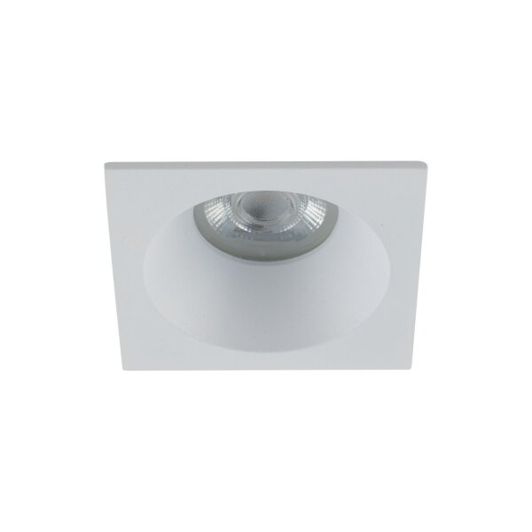 Einbauspot Weiß Metall IP65 GU10 L:8,5 cm wetterfest