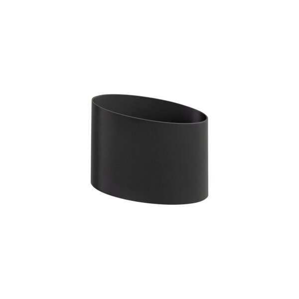LED Wandspot Up Down Aluminium 10 W Ø17 cm IP54 Schwarz