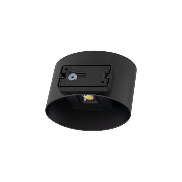 LED Wandspot Up Down Aluminium 10 W Ø17 cm IP54 Schwarz