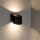 LED Wandspot Up Down Aluminium 10 W Ø17 cm IP54 Schwarz