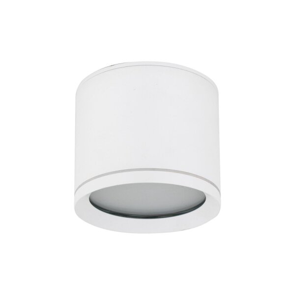 Aufbauspot Weiß Aluminium GX53 IP44 Ø8,4 cm Aufputz