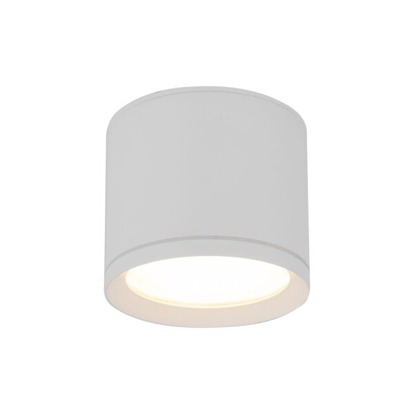 Aufbauspot Weiß Aluminium GX53 IP44 Ø8,4 cm Aufputz