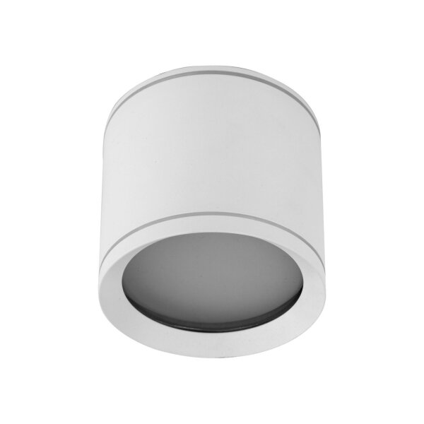 Aufbauspot Weiß Aluminium GX53 IP44 Ø8,4 cm Aufputz