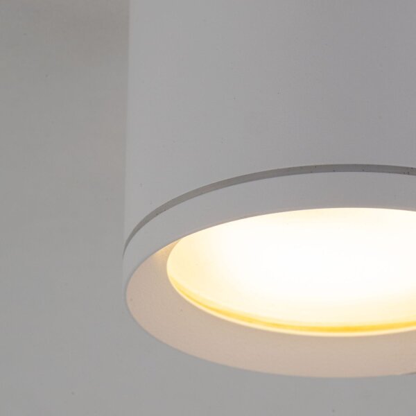 Aufbauspot Weiß Aluminium GX53 IP44 Ø8,4 cm Aufputz