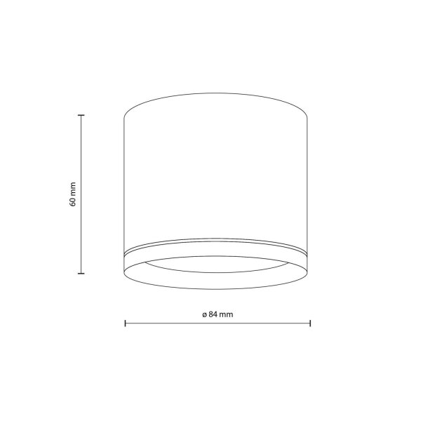 Aufbauspot Weiß Aluminium GX53 IP44 Ø8,4 cm Aufputz
