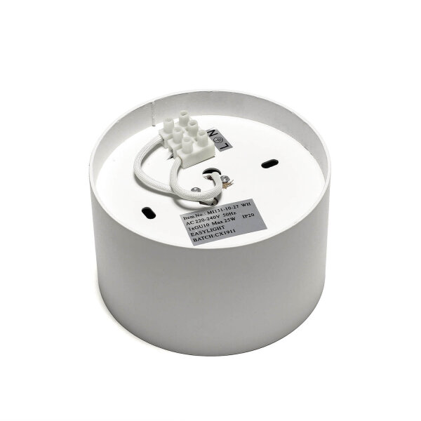 Weißer Deckenstrahler POINT Ø13cm H:9cm GU10 Modern