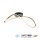 LED Deckenleuchte Metall Schwarz Messing 3000 K dimmbar
