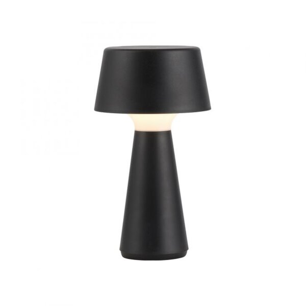 LED Akku Tischlampe dimmbar Touch IP54 Schwarz 28,9 cm