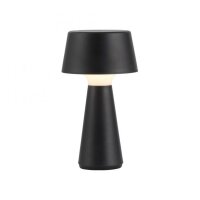 LED Akku Tischlampe dimmbar Touch IP54 Schwarz 28,9 cm