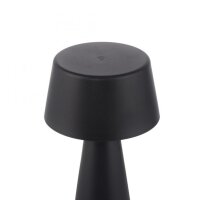 LED Akku Tischlampe dimmbar Touch IP54 Schwarz 28,9 cm