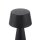 LED Akku Tischlampe dimmbar Touch IP54 Schwarz 28,9 cm