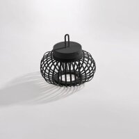 LED Akku Tischleuchte dimmbar 22 cm IP44 2 W Schwarz