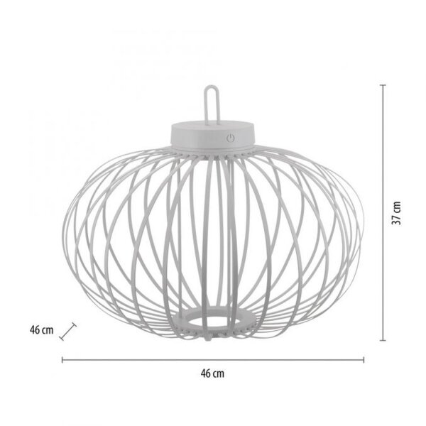 LED Akku Tischlampe IP44 Weiß dimmbar Touch 37 cm 2 W