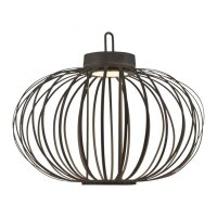 LED Akku Tischlampe IP44 Schwarz dimmbar Touch 37 cm