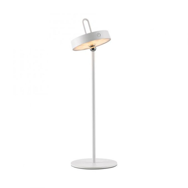 LED Akku Tischleuchte Weiß Dimmer Touch IP44 47,2 cm